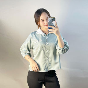 KEMEJA WANITA KATUN GARBADINE BAJU ATASAN PEREMPUAN GL FASHION