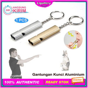 [Multifungsi]  Gantungan Kunci Peluit Aluminium Gantungan Peluit Mendaki Gantungan Peluit Darurat Nyaring Kencang