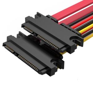 7+15Pin Satas Female Extension Cable For Hard Drive Ssds Enclosure Hot Plugs Capable Highly Speed Signal Stability Design
