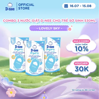 Combo 3 Nước giặt quần áo D-nee 530ML - Lovely Sky