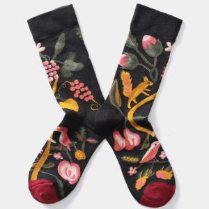 ถุงเท้าข้อกลางคุณภาพดี ลายสีน้ำมันสไตล์สตรีทแวร์ ใส่เพิ่มความมั่นใจ