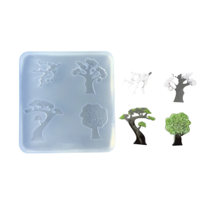 Epoxy Resin Silicone Pendant Mold High Temperature Resistant Mold Tree Shaped Accessories Crafting Mould