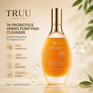 【Ready Stock】TRUU 76 Yeast Amino Acid Purifying Cleanser 150ml – Probiotic Face Wash for Sensitive Dry Skin truu童#76酵母胺基酸净肤洁颜露