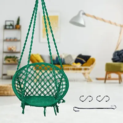 classy hammock Cotton Netted Rope Hanging Swing Chair for Adults & Kids/Swing for Balcony/Outdoor Swing Chair/Hammock Swing for Home Patio Garden Indoor/Balcony Hanging Chair