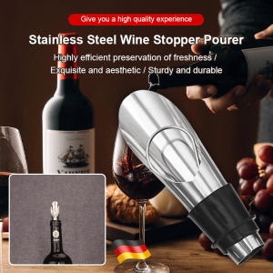Multifunctional stainless steel wine pourer bottle stopper tool