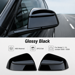 For Tesla Model Y/YL 2025-2026 ABS Side Mirror Covers Rearview Mirror Caps 2PCS