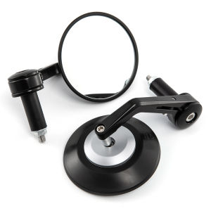 Motorcycle Cafe Racer Bar End Mirror 7/8" Handle Bar End Rear Side View Mirrors Moto Round Mirror Motorcycle Parts