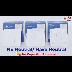 SMATRUL Tuya Zigbee Smart Push Switch Light No Neutral Wire Capacitor 1 2 3 Gang Eu 110v-240v Wall On Off Magnetic Latching Relay Electrical For Alexa  Home Life