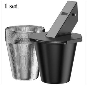 Upgraded Grease Bucket with Lid Liners grease catcher Pellet Smoker Grill Drip grease bucket Grills Accessories