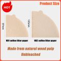 100PCS V60 Coffee Filter Paper No Bleach Drip Coffee Maker Filter With Anti Dust Storage Box. 