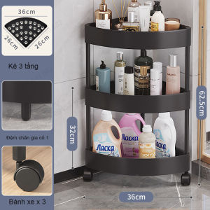 Kệ góc 5 tầng (3 tầng) nhà tắm nhà bếp phòng khách nơi làm việc. Chất liệu nhựa màu đen nhẹ nhàng dễ lắp đặt vô cùng tiện dụng.