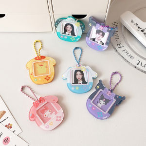 ZEEMIN Christmas and Halloween gifts Kawaii Cartoon Kuromi My Melody Acrylic Card Holder Cute Cinnamoroll Pochacco Girls Idol 1-Inch Photo Storage Pendant Card Clip