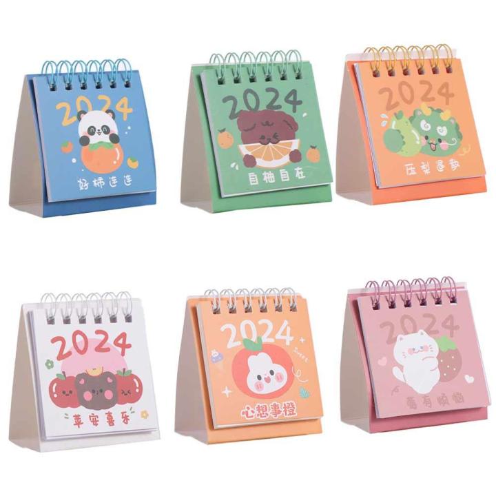 APPREN Fruit 2024 Calendar Mini Cute Mini Desktop Calendar Portable