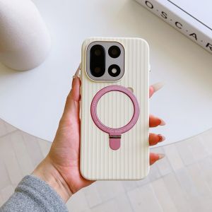 For OnePlus 15 Case Hard Transparent Ring Magnetic Wireless charging Protective Back Cover Case For OnePlus15 One Plus 15 Shell