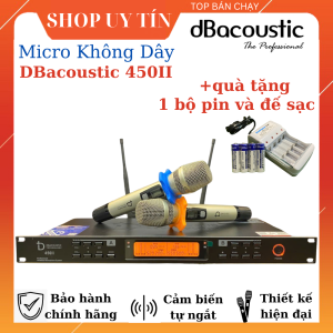 Micro không dây dBacoustic DB450II - 5 chế độ ECHO thiết kế sang trọng cho không gian sử dụng. Bảo hành 12 tháng.