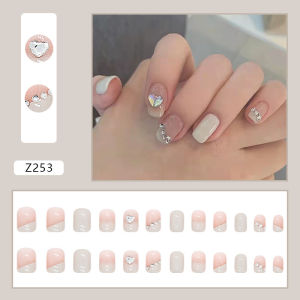 Set 24 móng tay giả dài - Z253 - sang trọng dễ thương cho nữ - Kèm keo dán móng CÓ ẢNH SP THẬT