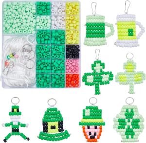 SUNNYCLUE 1กล่อง600ชิ้น DIY 10เซ็ตลูกปัดสัตว์เลี้ยงชุด8มิลลิเมตรขนาดใหญ่ม้าลูกปัดลูกปัดสัตว์พวงกุญแจชุดวิดีโอสอนตุ๊กแกจิ้งจกสัตว์เลี้ยงลูกปัดกลุ่มสำหรับคริสต์มาสงานฝีมือของขวัญสนุกอุปกรณ์กระดาษการเรียนการสอน