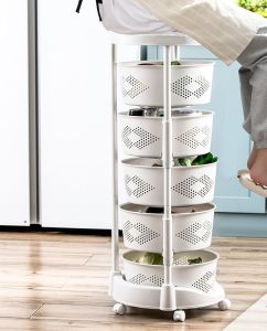 Rak Troli susun / rak Susun Serbaguna Dengan Roda Rak Troli Rak Roda Model Bulat Minimalis