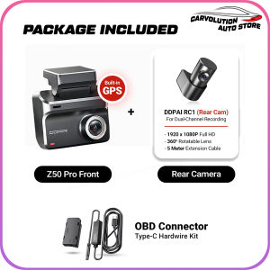 DDPAI Z50 Pro GPS Version GPS 4K Front & Rear Super Clear Capacitor Dash Camera & ADAS Camera Kereta Car CCTV OBD Cam