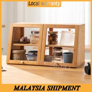 #Reday stock#Sideboard Cabinet dust seal Storage Cabinet Desktop Cupboard 丨Bread Storage Box丨coffee Display Kabinet Roti racks dishes chopsticks Ingredient storage cabinet丨Bread Display Cabinet Food Display Kabinet Roti