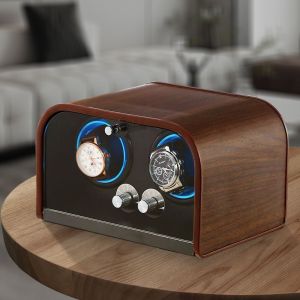BLUETIDE Watch Winder  Automatic for 2/4/6/9 Mechanical Watches with Super Quiet Motor LED Light Watch Winder