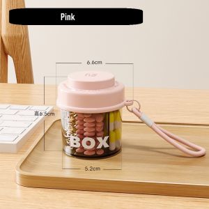 Portable Pill Box Medicine Organizer Box Round with Lid 7 Days Pill Organizer Multifunctional Storage Box For Travel