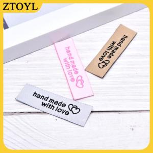 ZTOYL 50 cái nhãn vải thủ công Thẻ thêu in Phụ kiện May tự làm