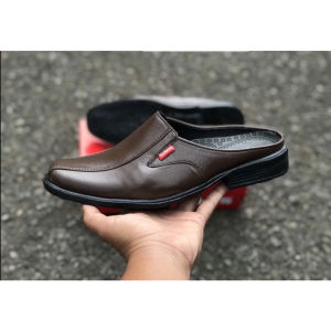 Cuero Sepatu Bustong Sandal Slop Slip on kuliut sapi Ringan Pria Terlaris