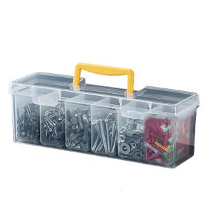 Transparent Hardware Tool Organizer Box Case with Removable Multiple Compartments for Easy Access and Compact Storage