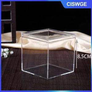 CISWGE Rõ ràng Acrylic vuông Cube hộp có nắp đậy bền Kẹo hộp nhiều sử dụng trong suốt trường hợp tổ chức container