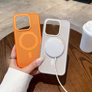 Frosted Heat Dissipation For Magsafe Magnetic Phone Case For OnePlus 1+ 15 13 Ace 6 5 15 Pro Color Blocking Bumper Cooling Cover