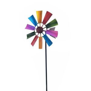 NEXTYOO 8 màu sắc Cối xay gió xoay bằng  loại rèn  loại 2473cm. Cánh quạt gió Chất lượng cao Cối xay gió sân vườn ngoài trời