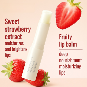 Fruit strawberry sweet fruity lip balm Non-Greasy Refreshing lipstick lip Long Lasting Moisturizing Nourishing Hydrating