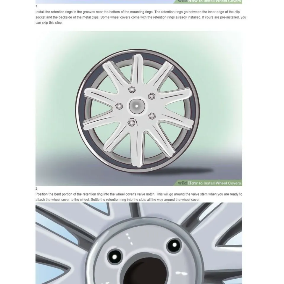 How to install wheel cover step by step?