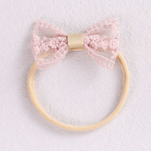 CHLOE Pita Headband Bayi Renda Motif Bunga Elegan | Ikat Rambut Newborn Elastis Lembut 0-3 Tahun