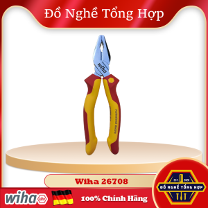 Kìm Đa Năng 180mm Cách Điện 1000 Volt WIHA 26708 [chính hãng Đức/Germany]