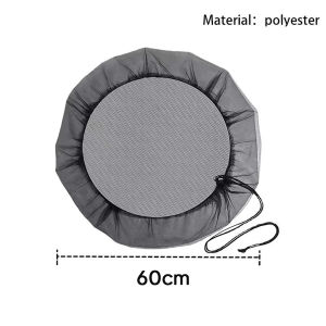 60/80/100cm Rain Barrel Mesh Cover With Adjustable Drawstring Outdoor Garden Anti-Insect Leaves Filter Mesh Water Bucket Collector Protector