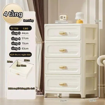 Tủ nhựa đựng quần áo Xinh đẹp tủ quần áo mini 4-7tầng tủ để đồ cho bé sơ sinh Có bánh xe tủ đựng quần áo cho bé/tủ nhựa duy tân