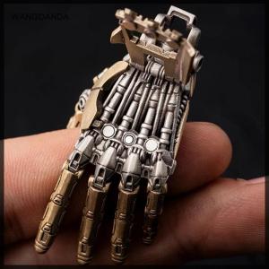 [COD] WANGDANDA จี้มือไบโอนิคกลไกแฟชั่นพร้อมโซ่สำหรับผู้ชายผู้หญิงสร้างสรรค์ขยับได้ข้อต่อนิ้วมือเครื่องประดับสร้อยคอมือหุ่นยนต์