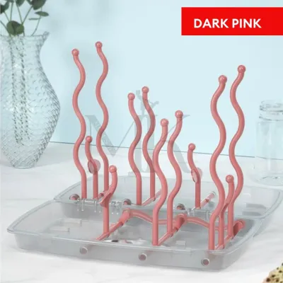 Mums K Baby Milk Bottle Drying Rack Cup Holder Portable Set | 12 Sticks