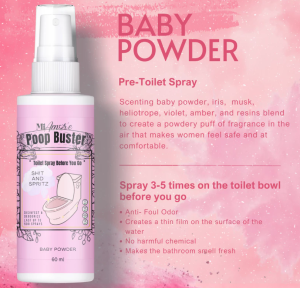 Poop Buster! Toilet Spray Odor Eliminator POOP spray before you go! by Mi Amore