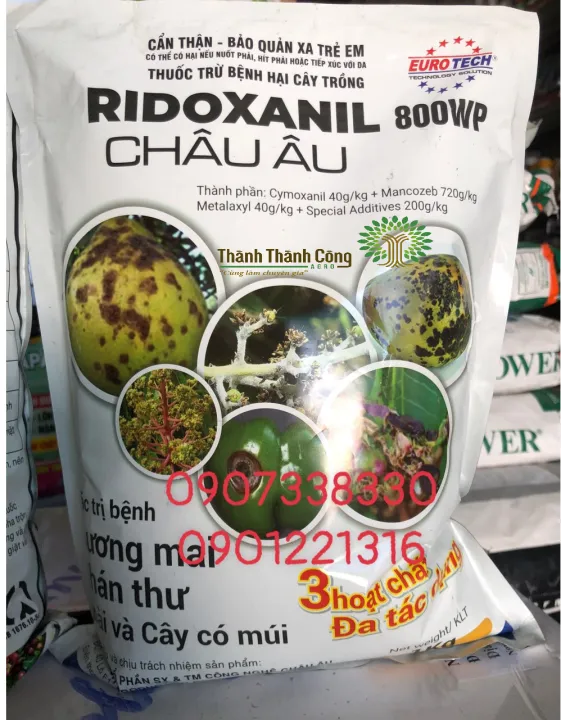 Thuốc trừ bệnh Eurotech Ridoxanil 800WP gói 1kg - Ba hoạt chất đa tác ...