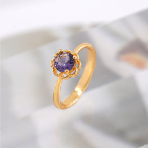 Hyl Jewelry 179J Cincin Titanium Wanita Emas Muda Anti Karat Asli Silver Emas Couple Dewasa Dan Luntur Logam Asesoris