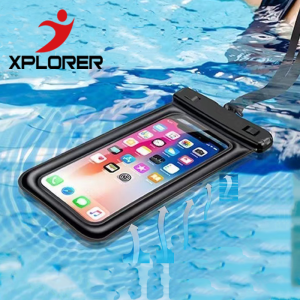 Ốp Lưng 7.2Inch Nổi Bao Đựng Điện Thoại Chống Thấm Nước Chống Lạc Với Đệm Hơi Túi Chống Nước Bơi Vỏ Điện Thoại Bảo Vệ Điện Thoại Lặn Chống Ngáy Thể Thao Dưới Nước