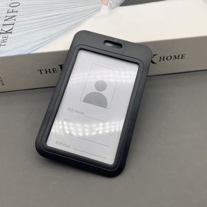 3pcs Blank Slide Cover Push-close Hard Card Sleeve ABS Plastic Badge Work Card Staff Card Cartoon Color Large Card Sleeve