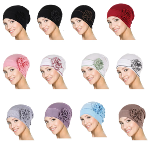 Graceful Chemo Hat Hip Hop Skull Caps Highlight for Trendsetting Pullover Warm Skull Caps Turban Hat Party Club