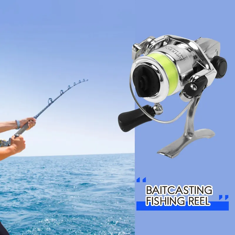 Mini 100 Pocket Spinning Fishing Reel Fishing Tackle Small Spinning Reel  4.3:1 Metal Wheel Small Re