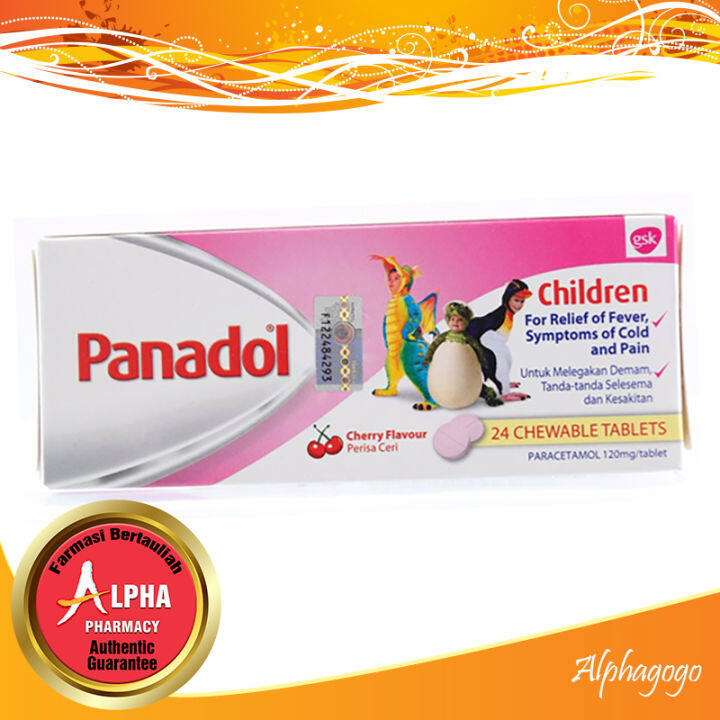 Panadol Chewable Tablets (Children) 24 Tablets Cherry Flavour Lazada