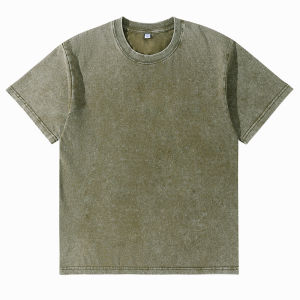 【新款上市】【夏季新款】【夏季新款】跨境230克t恤水洗做旧t恤宽松圆领落肩欧码蜡染美式t恤短袖男t恤【超薄透汗】【超薄透汗】【轻薄透气】