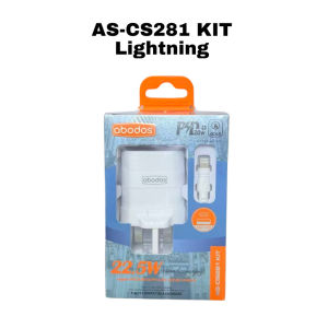 🔥Ready Stocks🔥Abodos 22.5W Fast Charger Kit PD20W QC4.0 Dual Port USB-C + USB-A Type C Lightning Micro Cable UK Plug